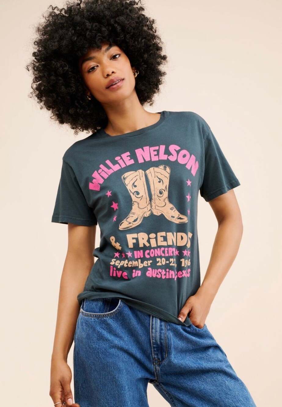 Willie Nelson & Friends 1976 Concert T-Shirt Leftluv in Collaboration with Anthr